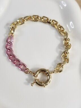 Two Tone Sailor Clasp Bracelet